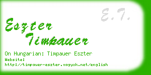 eszter timpauer business card